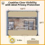 Heavy-Duty Waterproof Vinyl Patio Curtains - 8x10ft