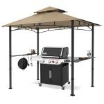 8x5 Outdoor BBQ Gazebo with LED Lights