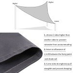 Triangle Sun Shade Sail - 6.5' Waterproof Canopy