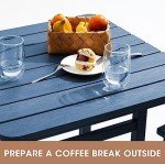 3-Piece Blue Adirondack Chairs and Bar Table Set