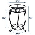 Stylish 2-Tier Metal Plant Stand for Indoors Outdoors