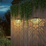 6 Pack Solar Wall Lights – Warm Yellow Glow