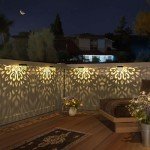6 Pack Solar Wall Lights – Warm Yellow Glow
