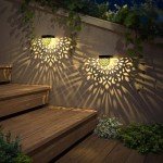 6 Pack Solar Wall Lights – Warm Yellow Glow