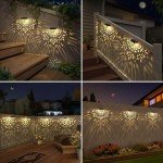 6 Pack Solar Wall Lights – Warm Yellow Glow