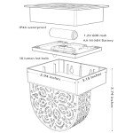 6 Pack Solar Wall Lights – Warm Yellow Glow