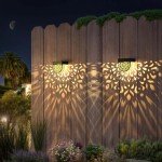 6 Pack Solar Wall Lights – Warm Yellow Glow