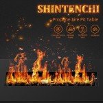 Shintenchi 43" Outdoor Propane Fire Pit Table