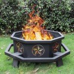 43" Octagonal Outdoor Wood Burning Fire Pit