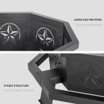 43" Octagonal Outdoor Wood Burning Fire Pit