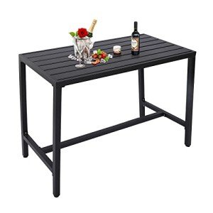 Outdoor Counter Height Bar Table - 47" Rectangle