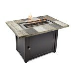 Ashton Gray Rectangular Gas Fire Table 40x28”