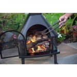 Rectangular Black Outdoor Wood Burning Fire Pit