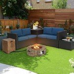 28" Round Outdoor Propane Fire Pit Table