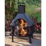 Rectangular Black Outdoor Wood Burning Fire Pit