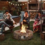 28" Round Outdoor Propane Fire Pit Table
