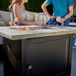 Ashton Gray Rectangular Gas Fire Table 40x28”