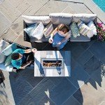 Ashton Gray Rectangular Gas Fire Table 40x28”