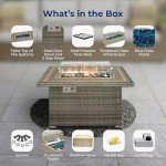 SereneLife 50,000 BTU Outdoor Fire Pit Table