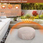 28" Round Outdoor Propane Fire Pit Table