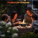 Round Concrete Smokeless Tabletop Fire Pit