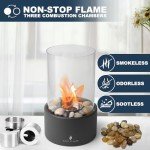 Portable Ethanol Tabletop Fire Pit for Indoor Outdoor