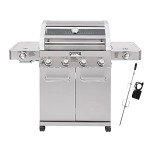 4-Burner Stainless Steel Propane Gas Grill Set