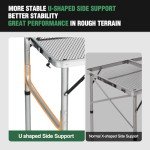 RedSwing Adjustable Portable Grill Table for Outdoors