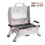 Portable Stainless Steel Propane Grill with Handles