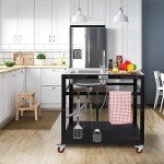 Feasto 35” Outdoor Grill Cart with Sink