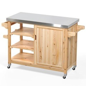 YITAHOME Outdoor Grill Table with Storage Cabinet