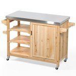 YITAHOME Outdoor Grill Table with Storage Cabinet