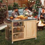 YITAHOME Outdoor Grill Table with Storage Cabinet
