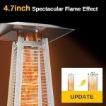 EAST OAK 48,000 BTU Stainless Steel Patio Heater
