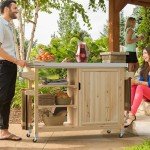 YITAHOME Outdoor Grill Table with Storage Cabinet