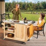 YITAHOME Outdoor Grill Table with Storage Cabinet
