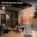 EAST OAK 48,000 BTU Stainless Steel Patio Heater