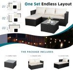 SUNLEI 3-Piece Patio Sofa Set with Cushions