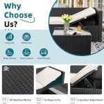 SUNLEI 3-Piece Patio Sofa Set with Cushions