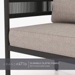 Beige 5-Piece Outdoor Wicker Furniture Set