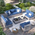 10-Piece Outdoor Wicker Patio Furniture Set