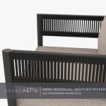 Beige 5-Piece Outdoor Wicker Furniture Set