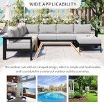 7 Piece Outdoor U-Shaped Patio Sofa Set