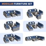 10-Piece Outdoor Wicker Patio Furniture Set