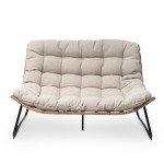 Crestlive All-Weather Rattan Patio Loveseat - Beige