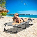 DoCred Adjustable Folding Chaise Lounge Chair