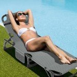 DoCred Adjustable Folding Chaise Lounge Chair