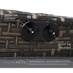 Grand Patio Adjustable Outdoor Recliner Chair with Table