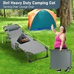 DoCred Adjustable Folding Chaise Lounge Chair