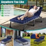 DoCred Adjustable Folding Chaise Lounge Chair